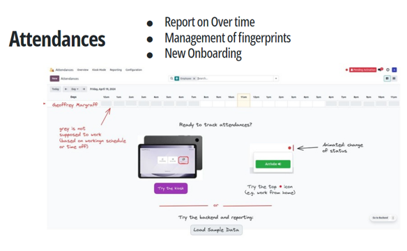 New Feature Attendances in Odoo 18